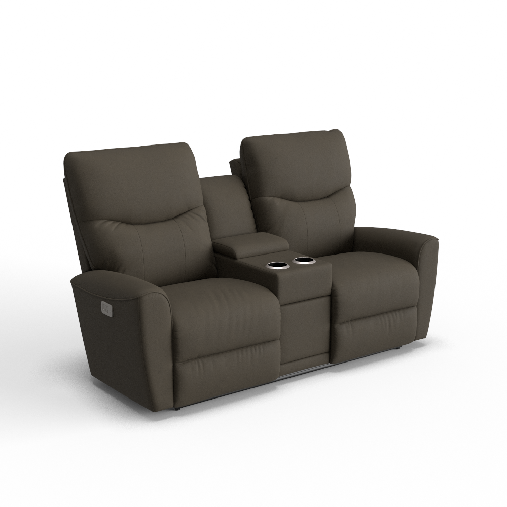 Belmont Power Wall Reclining Loveseat w/ Headrest & Console, In Stock